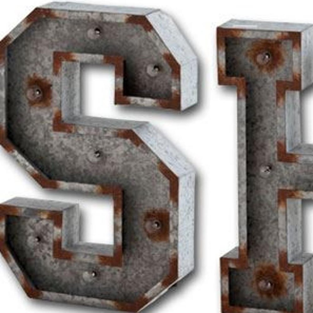10" X 8" Gray words Metal Wall Decor — view 3