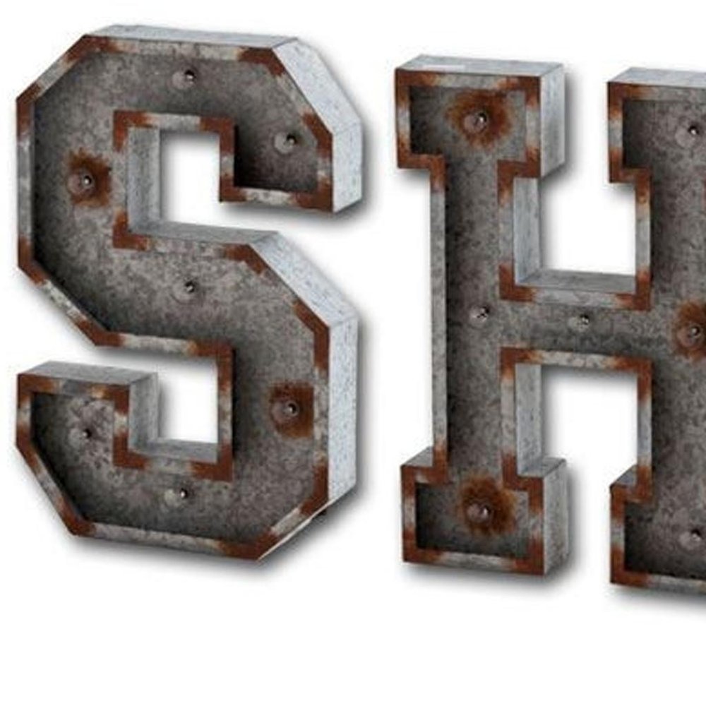 10" X 8" Gray words Metal Wall Decor — view 4
