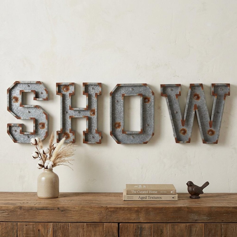 10" X 8" Gray words Metal Wall Decor — view 5