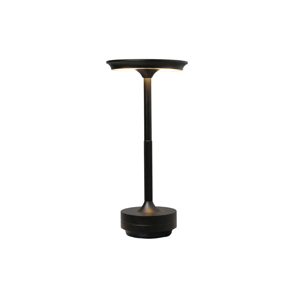 11" Black Round Desk Lamp — view 1