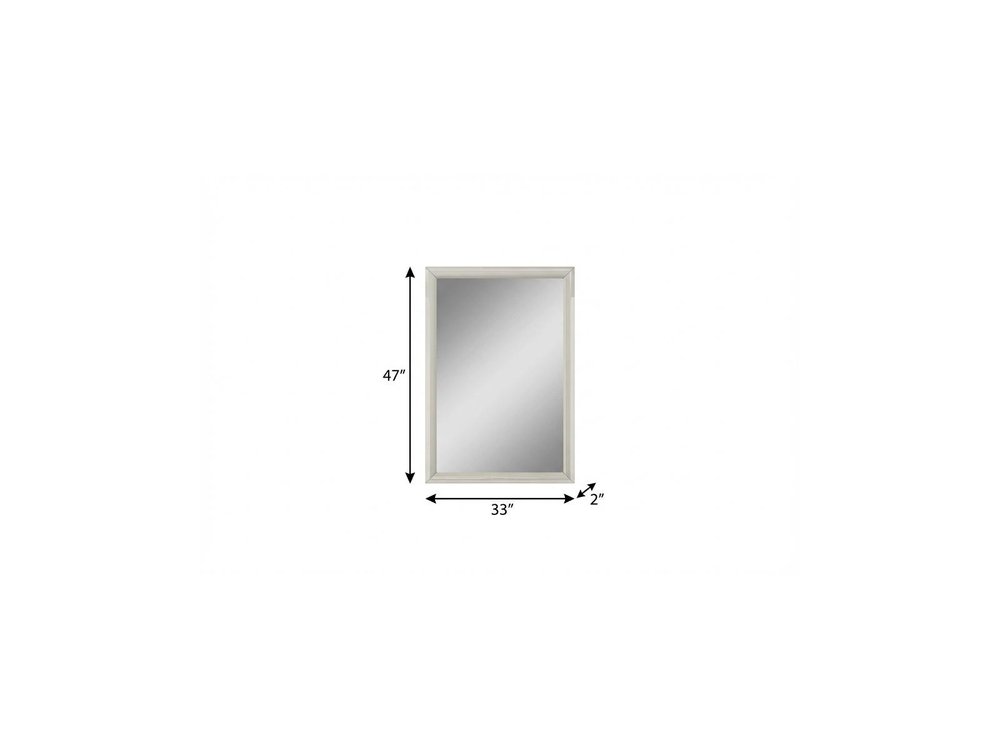 47" X 33" Light Gray Wood Framed Dresser Mirror HomeRoots