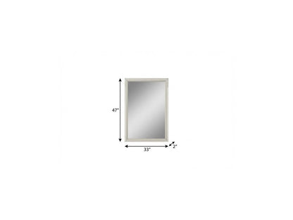 47" X 33" Light Gray Wood Framed Dresser Mirror HomeRoots