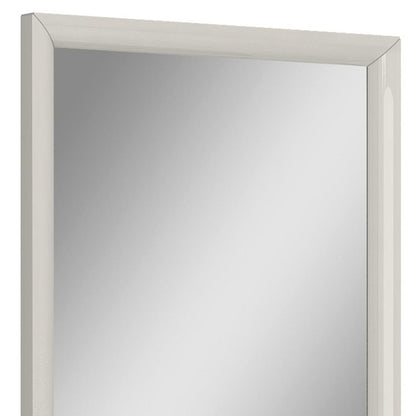 47" X 33" Light Gray Wood Framed Dresser Mirror HomeRoots
