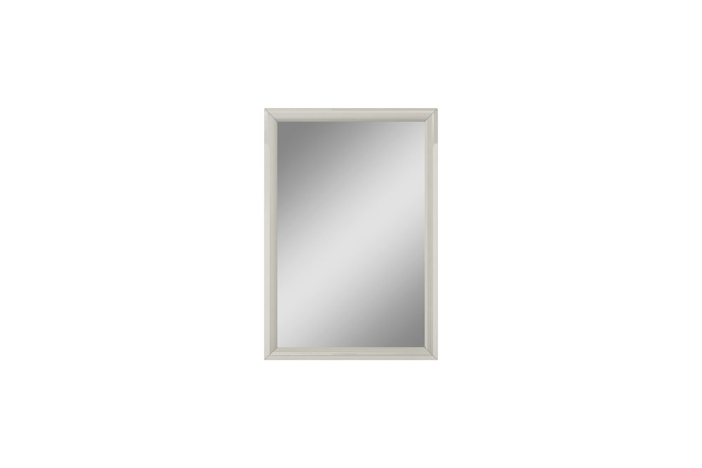 47" X 33" Light Gray Wood Framed Dresser Mirror — view 2