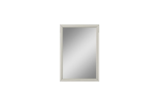 47" X 33" Light Gray Wood Framed Dresser Mirror