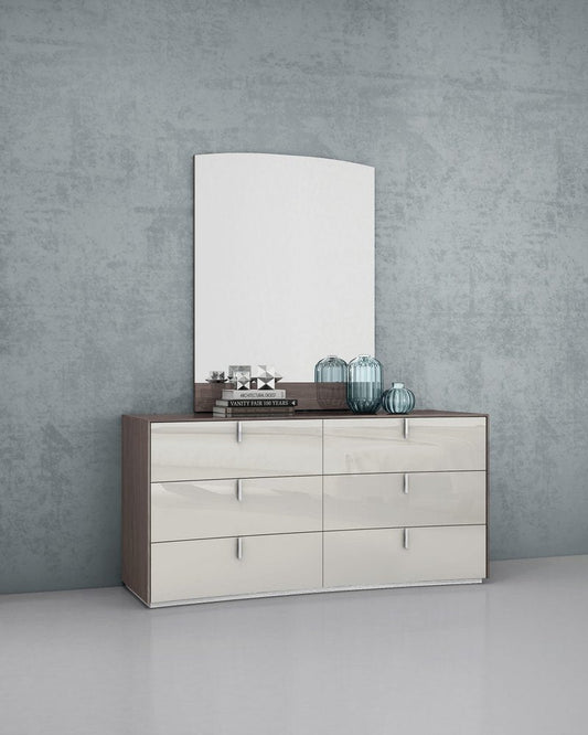 47" X 35" Chestnut Wood Framed Dresser Mirror