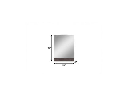 47" X 35" Chestnut Wood Framed Dresser Mirror HomeRoots