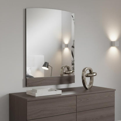 47" X 35" Chestnut Wood Framed Dresser Mirror HomeRoots