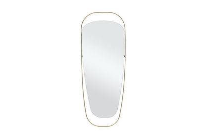 83" X 33" Gold Steel Oval Framed Accent Mirror HomeRoots