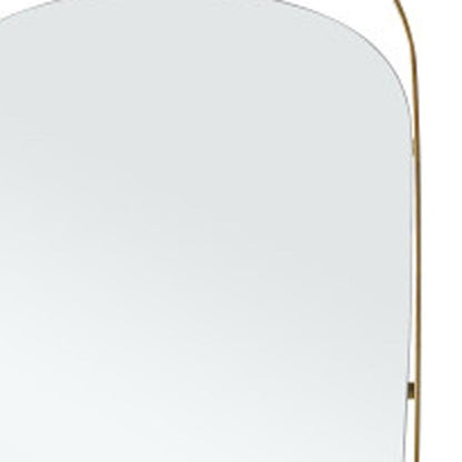 83" X 33" Gold Steel Oval Framed Accent Mirror HomeRoots