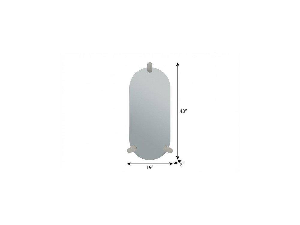 43" X 19" Oval Frameless Accent Mirror — view 3