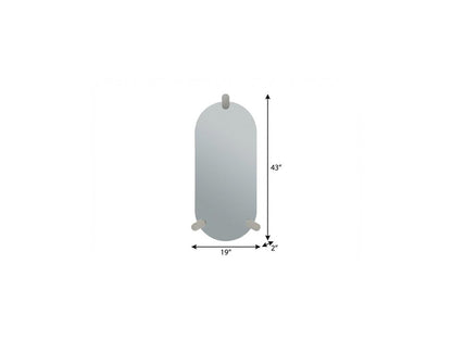 43" X 19" Oval Frameless Accent Mirror HomeRoots