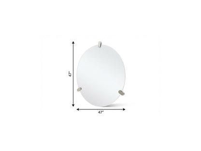 47" X 47" Round Frameless Accent Mirror HomeRoots