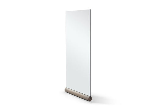 73" X 31" Brown Solid Wood Leaning Framed Full Length Mirror
