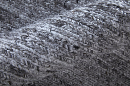 2' X 3' Gray And Ivory Handmade Indoor Outdoor Area Rug HomeRoots