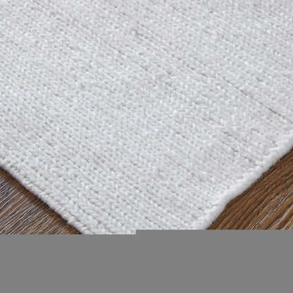 2' X 3' White Handmade Indoor Outdoor Area Rug