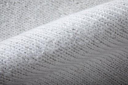 2' X 3' White Handmade Indoor Outdoor Area Rug
