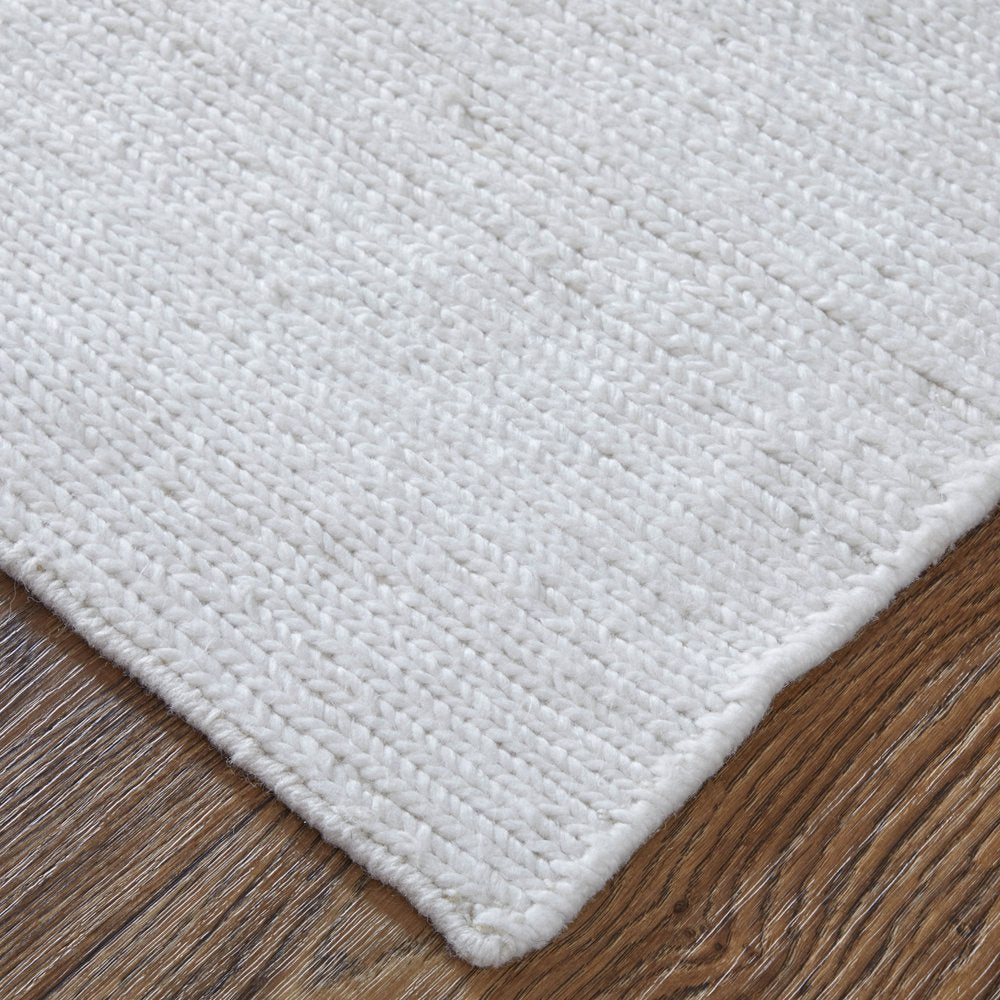2' X 3' White Handmade Indoor Outdoor Area Rug