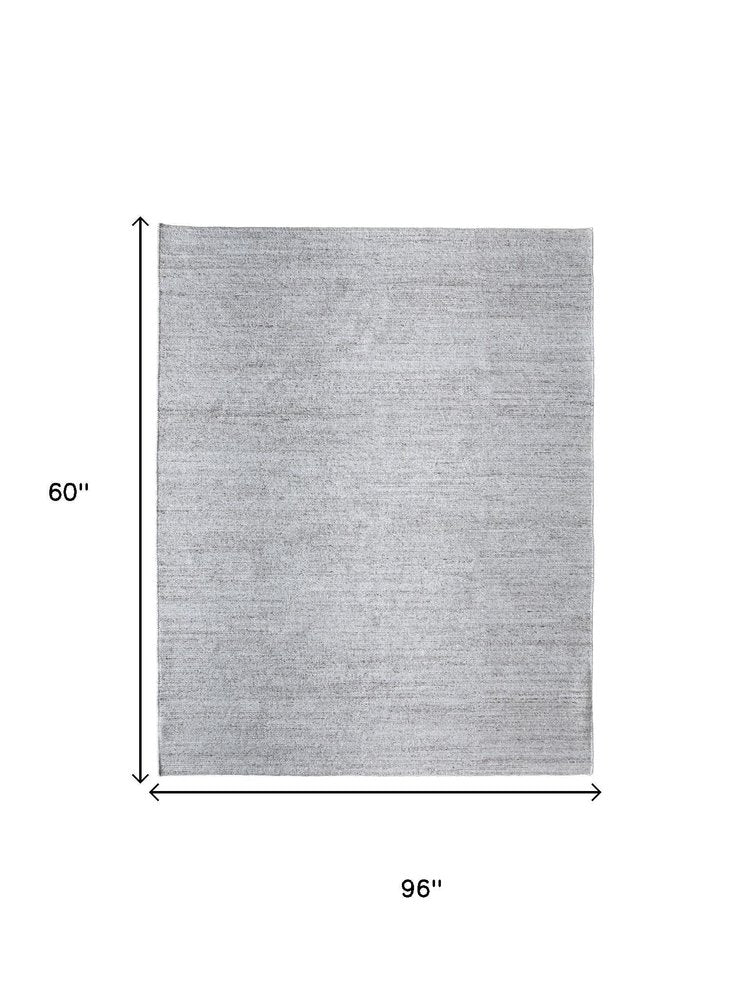 2' X 3' Silver Handmade Indoor Outdoor Area Rug HomeRoots