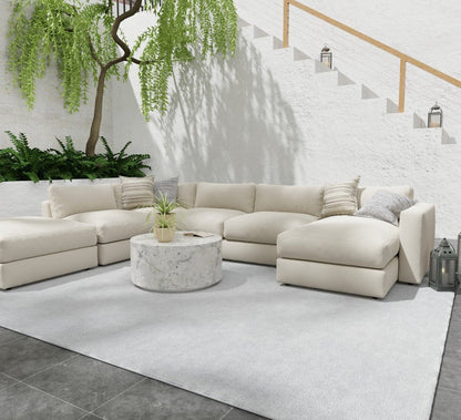 2' X 3' White Handmade Indoor Outdoor Area Rug