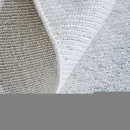 2' X 3' White Handmade Indoor Outdoor Area Rug