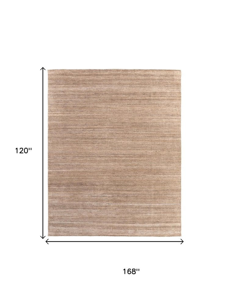 10' X 14' Tan Brown And Gray Handmade Indoor Outdoor Area Rug HomeRoots