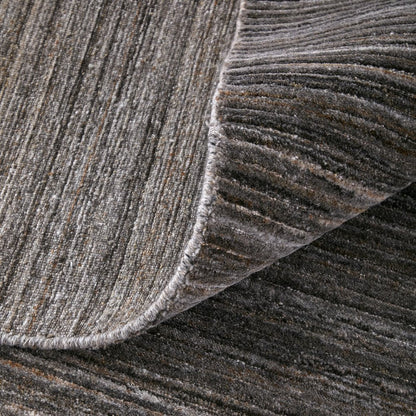 10' X 14' Black Gray And Brown Handmade Indoor Outdoor Area Rug