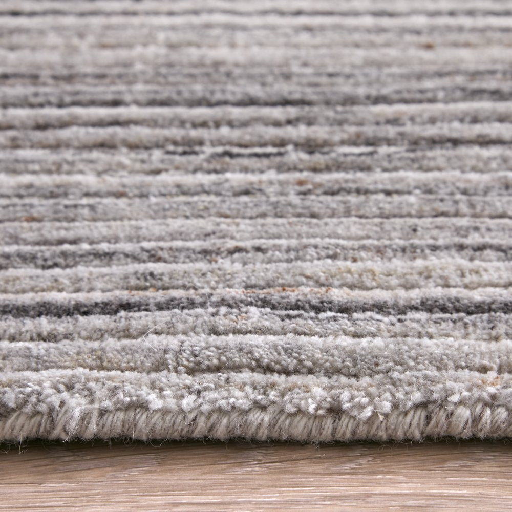 10' X 14' Gray Black And Brown Handmade Indoor Outdoor Area Rug