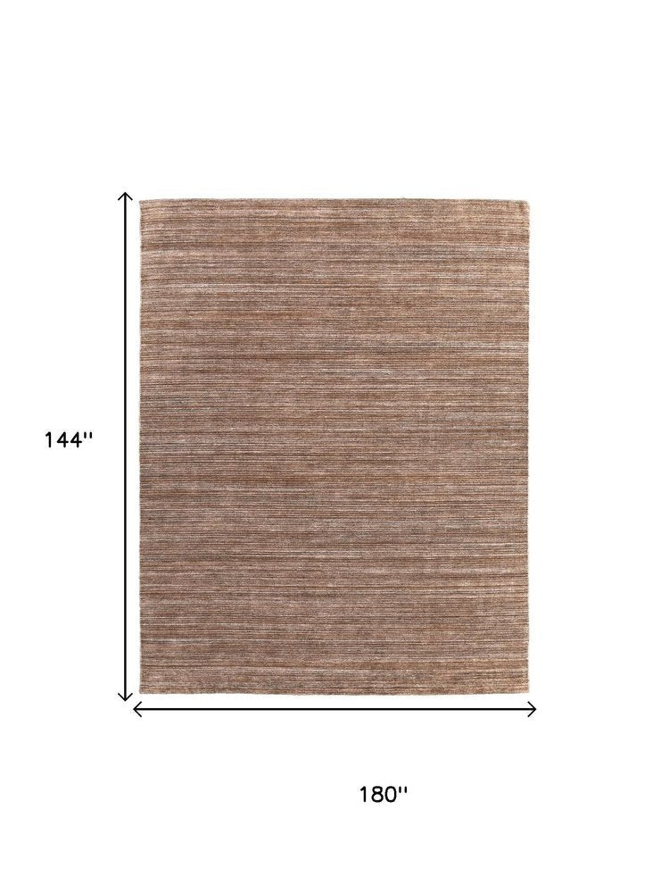 10' X 14' Brown Black And Gray Handmade Indoor Outdoor Area Rug HomeRoots