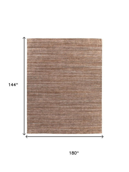 10' X 14' Brown Black And Gray Handmade Indoor Outdoor Area Rug HomeRoots