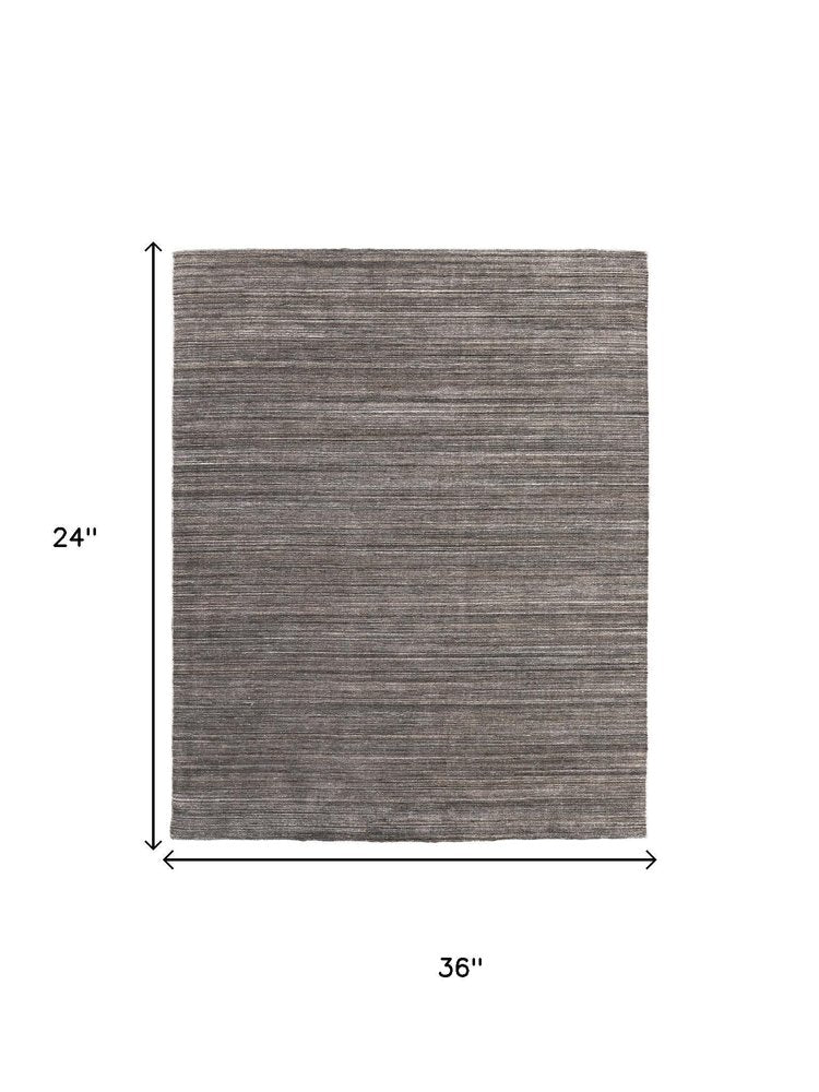 10' X 14' Black Gray And Brown Handmade Indoor Outdoor Area Rug