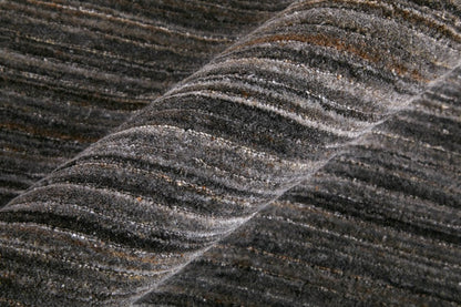 10' X 14' Black Gray And Brown Handmade Indoor Outdoor Area Rug