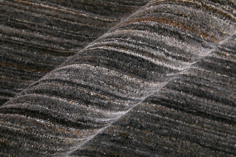 10' X 14' Black Gray And Brown Handmade Indoor Outdoor Area Rug