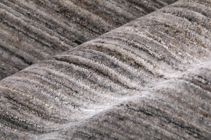 10' X 14' Gray Black And Brown Handmade Indoor Outdoor Area Rug