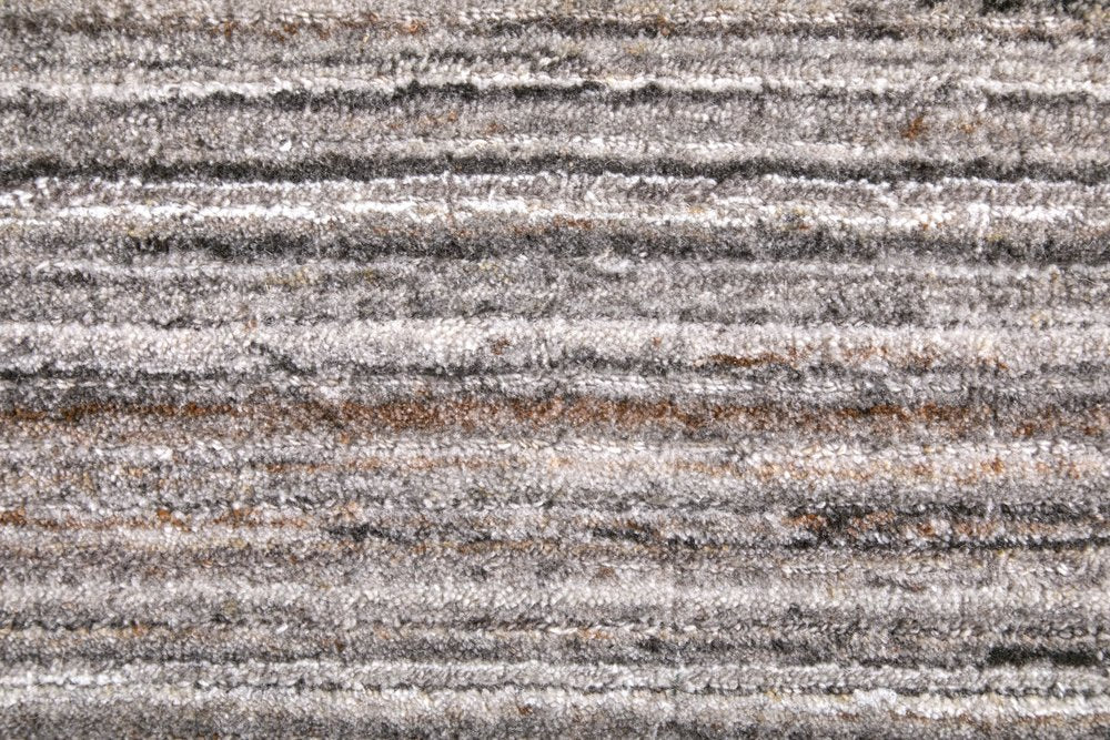 10' X 14' Gray Black And Brown Handmade Indoor Outdoor Area Rug