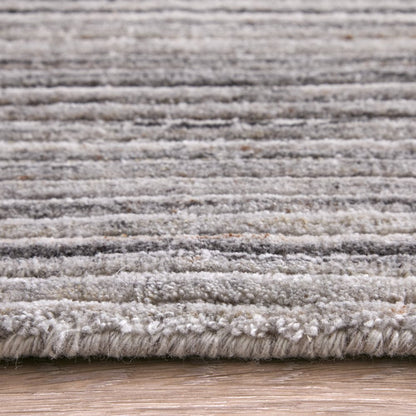 10' X 14' Gray Black And Brown Handmade Indoor Outdoor Area Rug