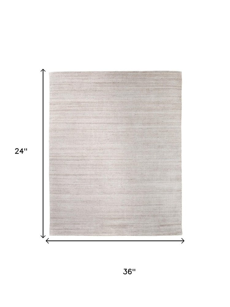 2' X 3' Ivory And Tan Handmade Indoor Outdoor Area Rug HomeRoots