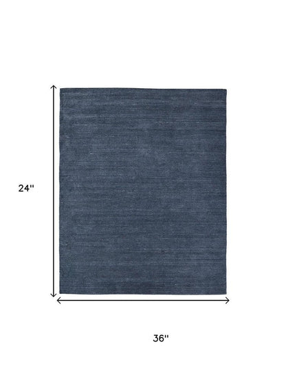 10' X 14' Blue And Gray Handmade Indoor Outdoor Area Rug