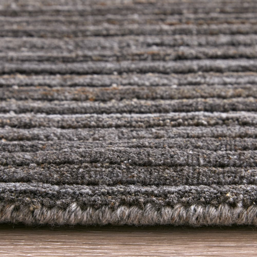 10' X 14' Black Gray And Brown Handmade Indoor Outdoor Area Rug