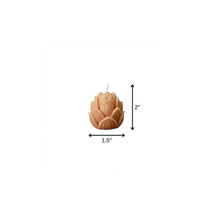 2" Orange Himalayan Bamboo Scented Dimensional Flower Candle