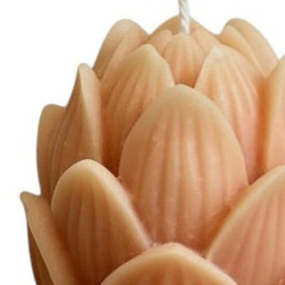 2" Orange Himalayan Bamboo Scented Dimensional Flower Candle