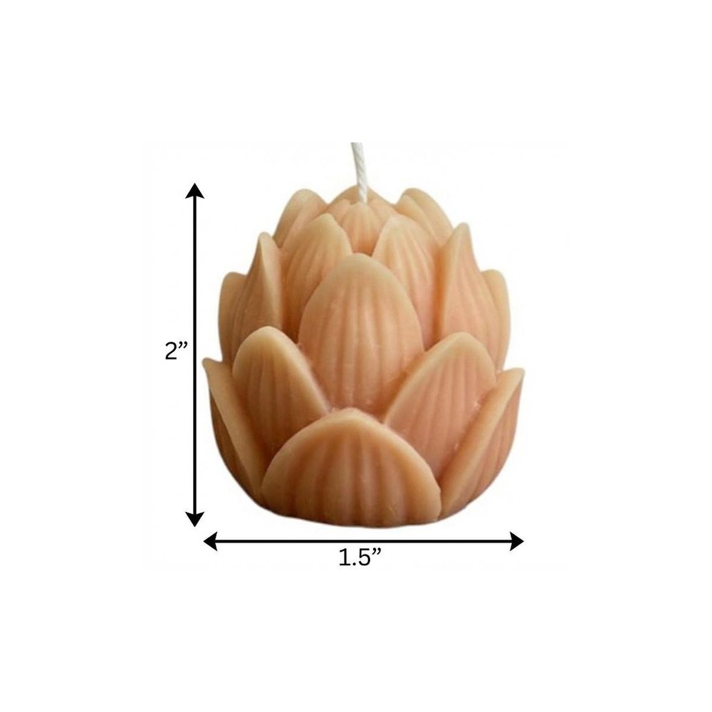 2" Orange Unscented Dimensional Flower Candle HomeRoots
