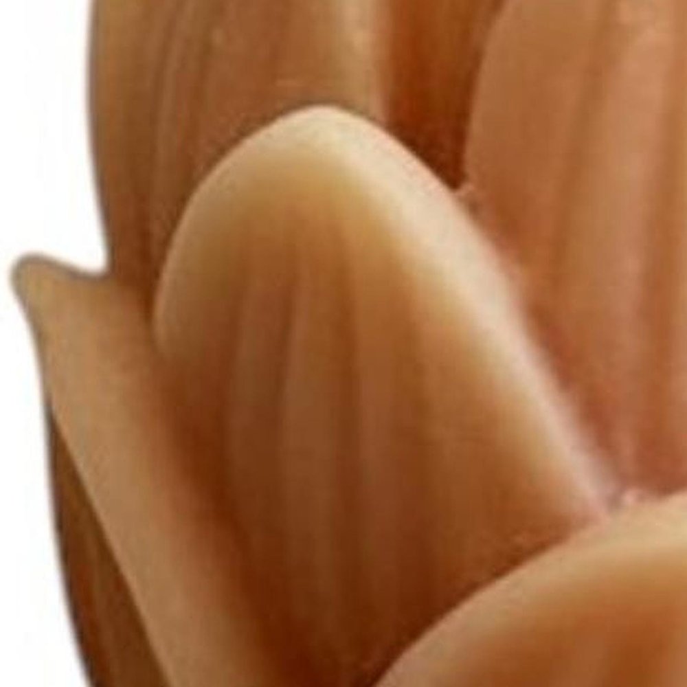 2" Orange Unscented Dimensional Flower Candle — view 5