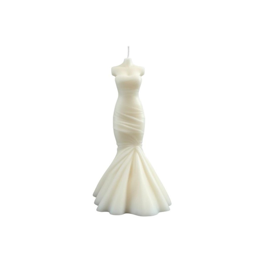 4" Ivory Sea Salt And Orchid Scented Dimensional Form Candle