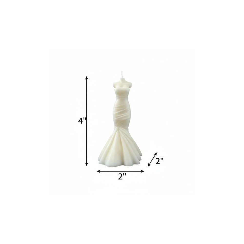 4" Ivory Unscented Dimensional Form Candle — view 4