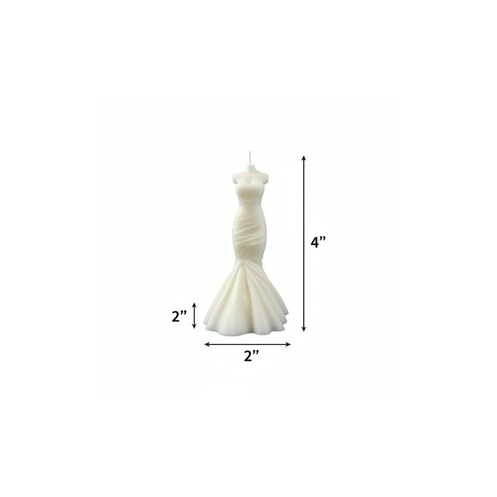 4" Ivory Sea Salt And Orchid Scented Dimensional Form Candle — view 4