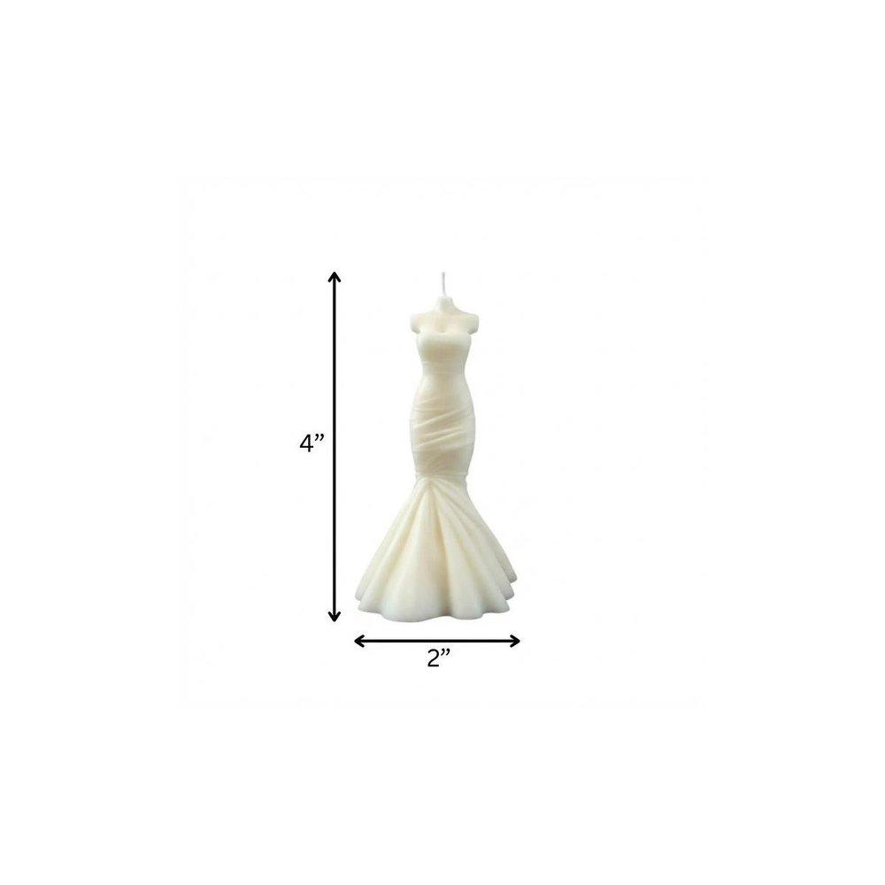 4" Ivory Sea Salt And Orchid Scented Dimensional Form Candle — view 10