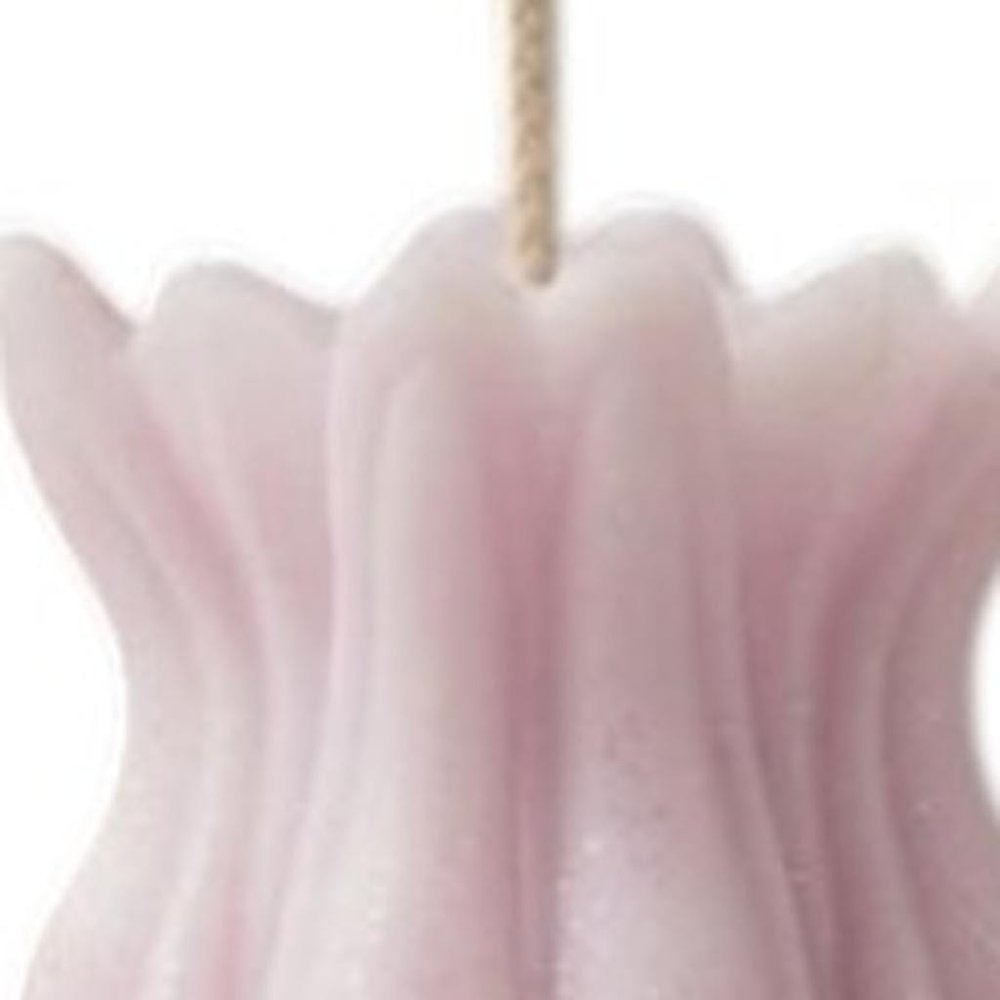 5" Orchid Unscented Dimensional Flower Candle Round Novelty — view 2