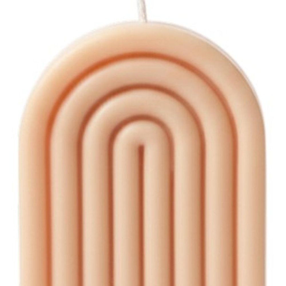 3" Peach Vanilla Scented Candle Round Pillar HomeRoots