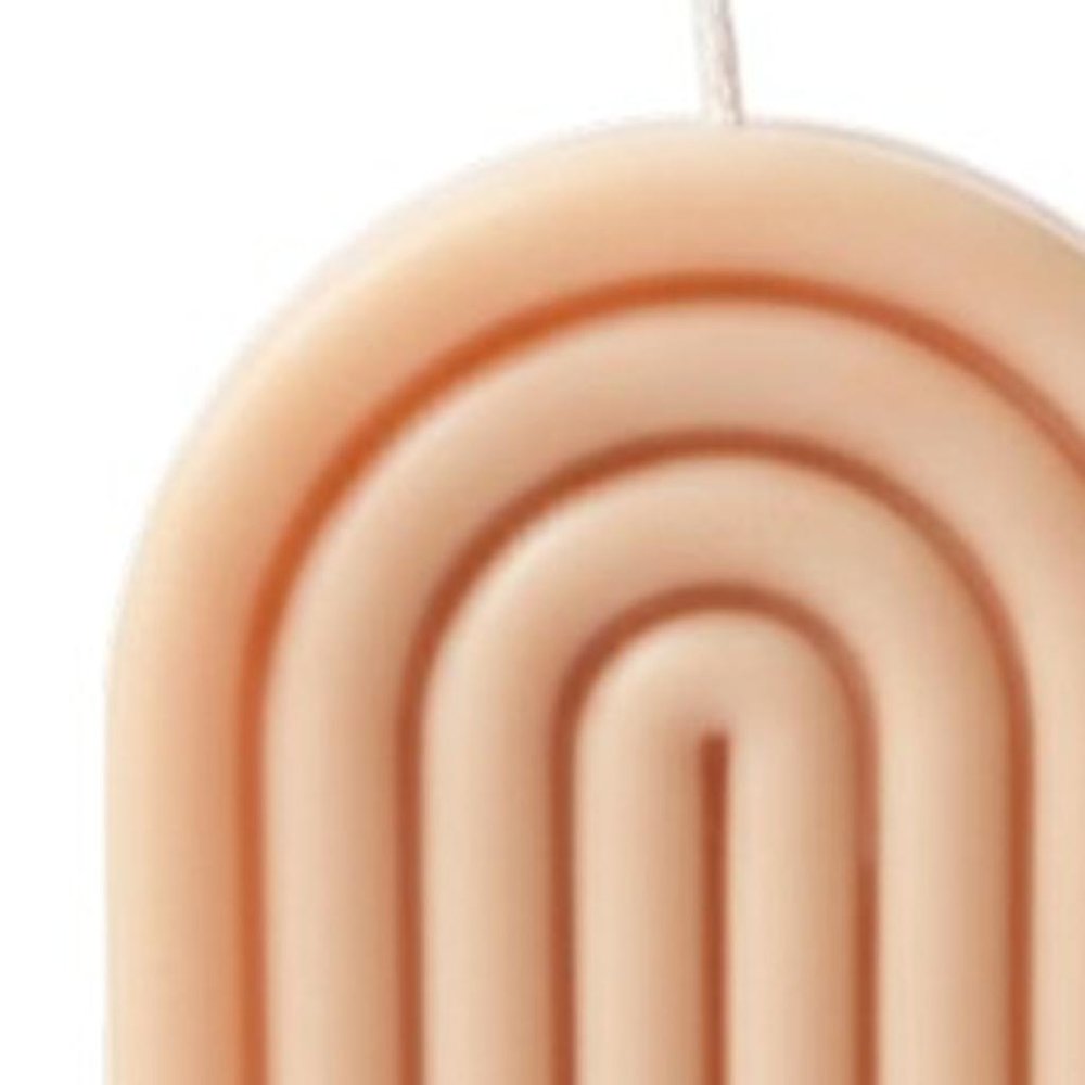 3" Peach Vanilla Scented Candle Round Pillar — view 3